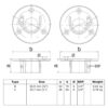 Ronde voetplaat zwart met inleg (SET) - Afbeelding 2