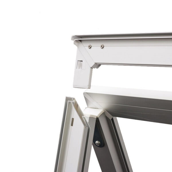 Close up stoepbord textiel frame