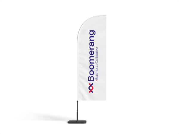 Beachflag Boomerang Afgerond